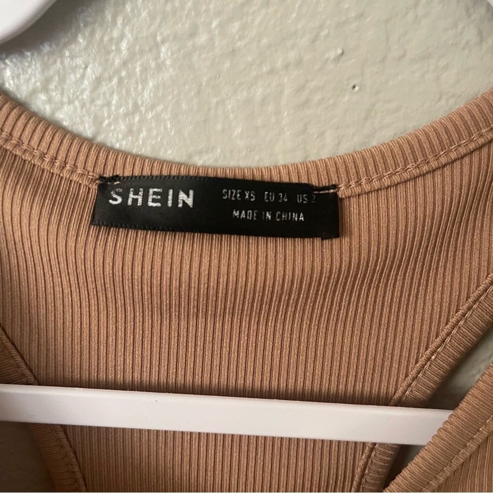Brown Racerback Tank Top - Picture 3 of 3